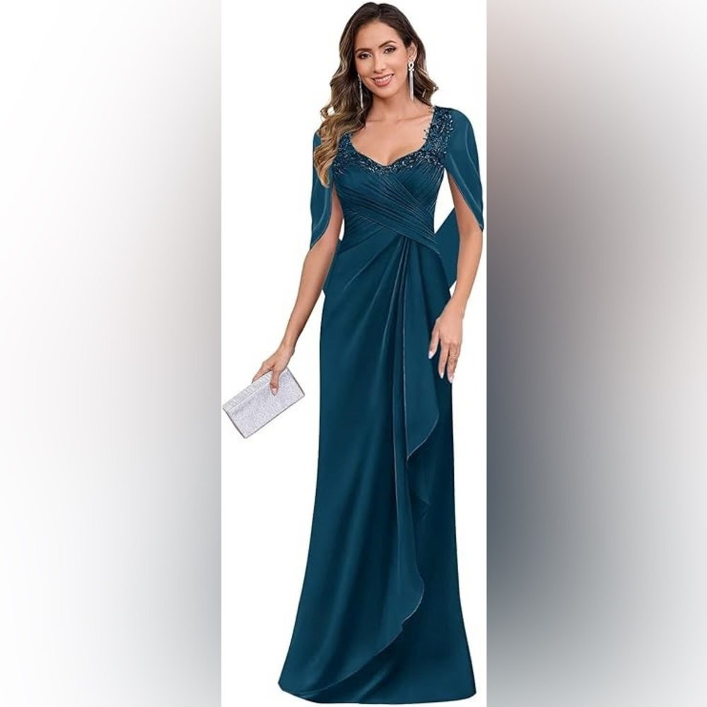 Elegant Teal Evening Gown